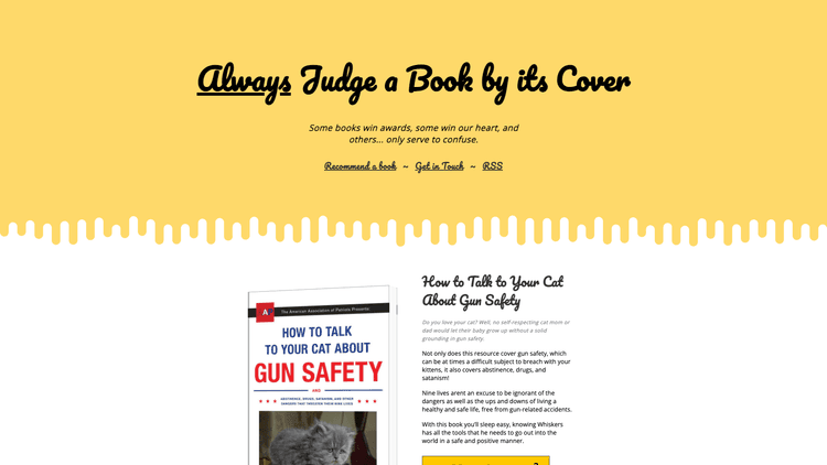 Always judge a book by its cover