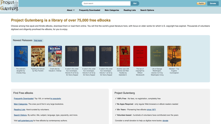 Free eBooks | Project Gutenberg