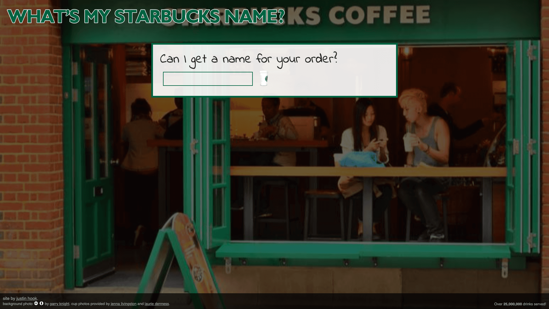 What's My Starbucks Name?
