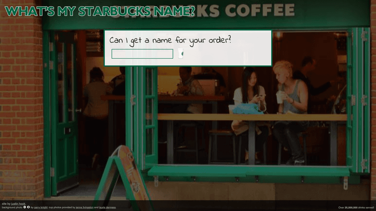 What's My Starbucks Name?